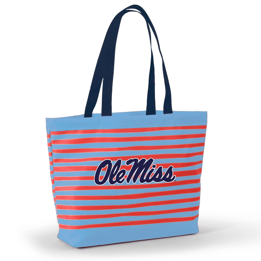 Ole Miss Wavy Striped Tote - Premium tote bag from Desden - Just $25.95! Shop now at Pat's Monograms