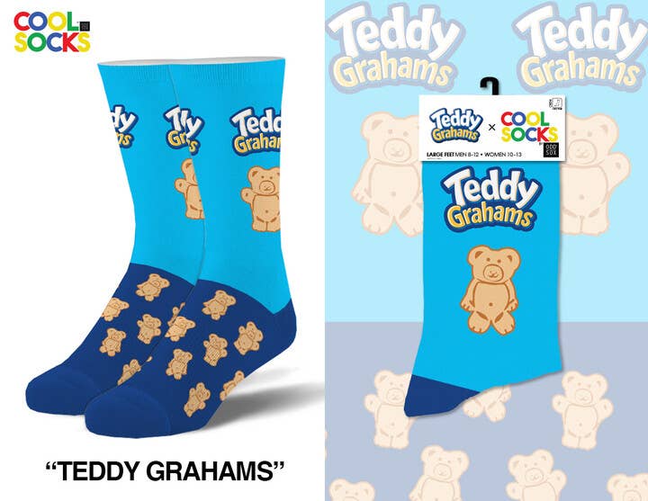 Teddy Grahams - Mens Crew Socks - Premium socks from Cool Socks - Just $11.95! Shop now at Pat's Monograms