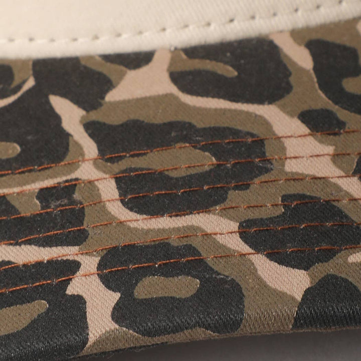 Two Tone Leopard Printed Canvas Trucker Hat - Premium Trucker Cap from Fashion City - Just $15! Shop now at Pat's Monograms