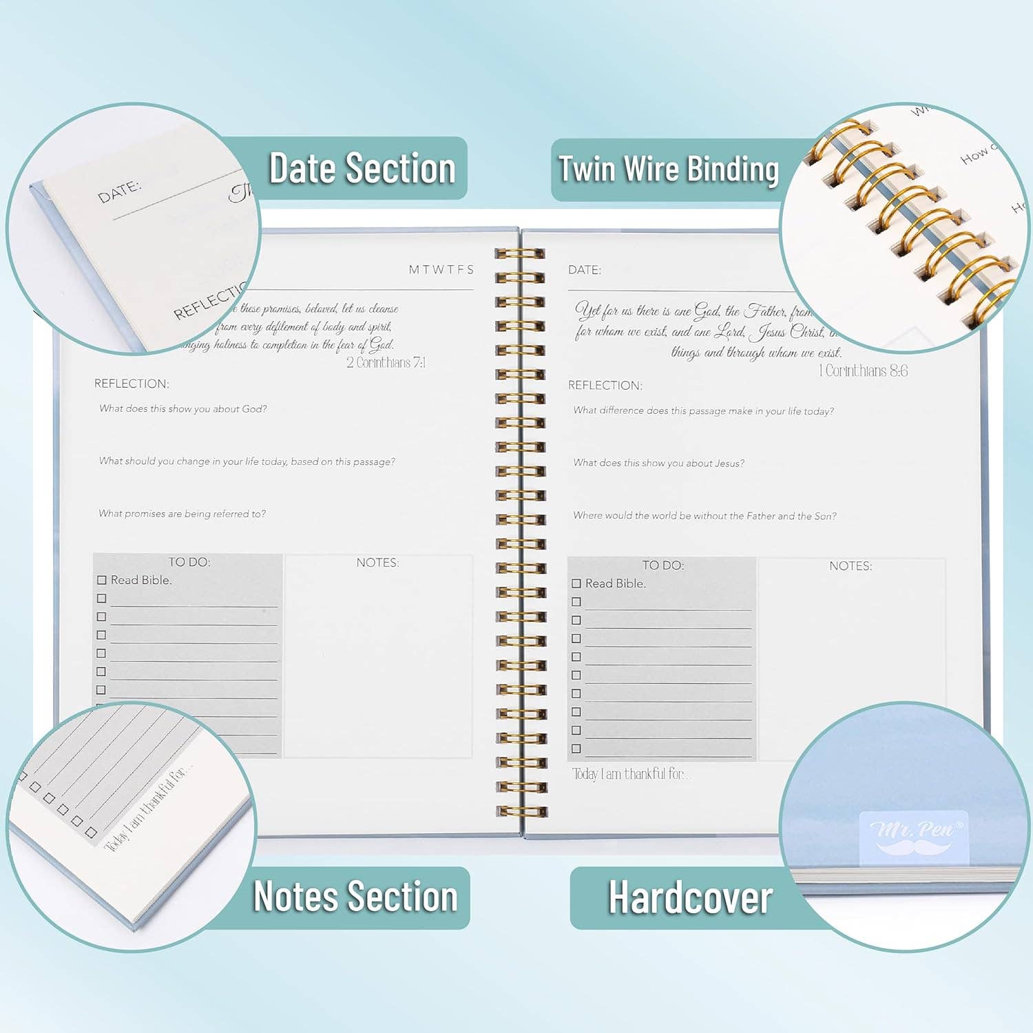 Ocean Breeze Bible Journaling Kit for Women - Premium Journal from Mr. Pen - Just $28.95! Shop now at Pat's Monograms