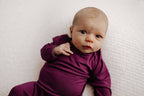 Knotted Newborn Baby Gown Plum Purple - Premium baby and Toddler Outfits from Three Little Tots - Just $26.95! Shop now at Pat's Monograms