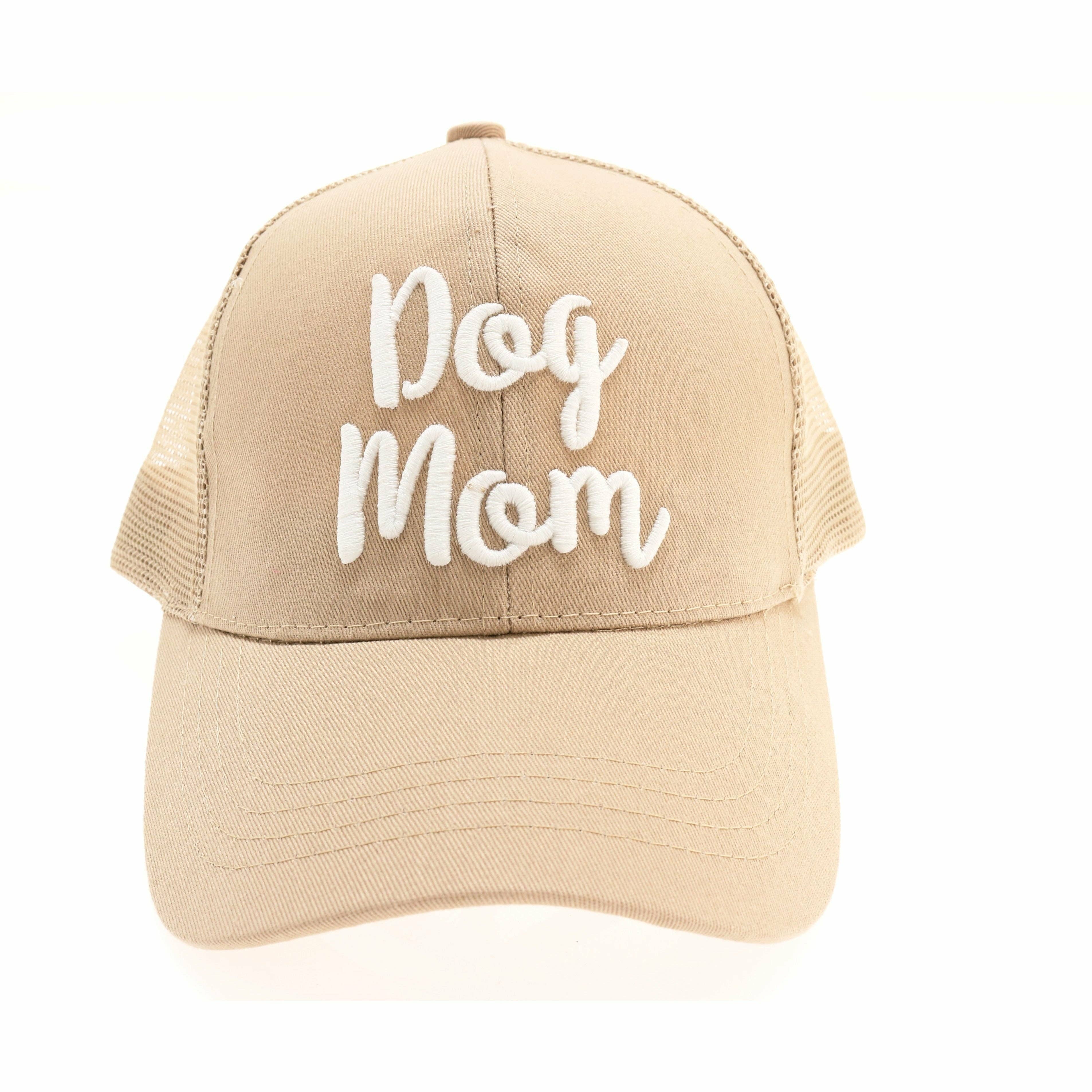 Dog Mom Embroidered Mesh Back High Ponytail CC Ball Cap - Premium Caps from C.C Beanie - Just $22.95! Shop now at Pat's Monograms