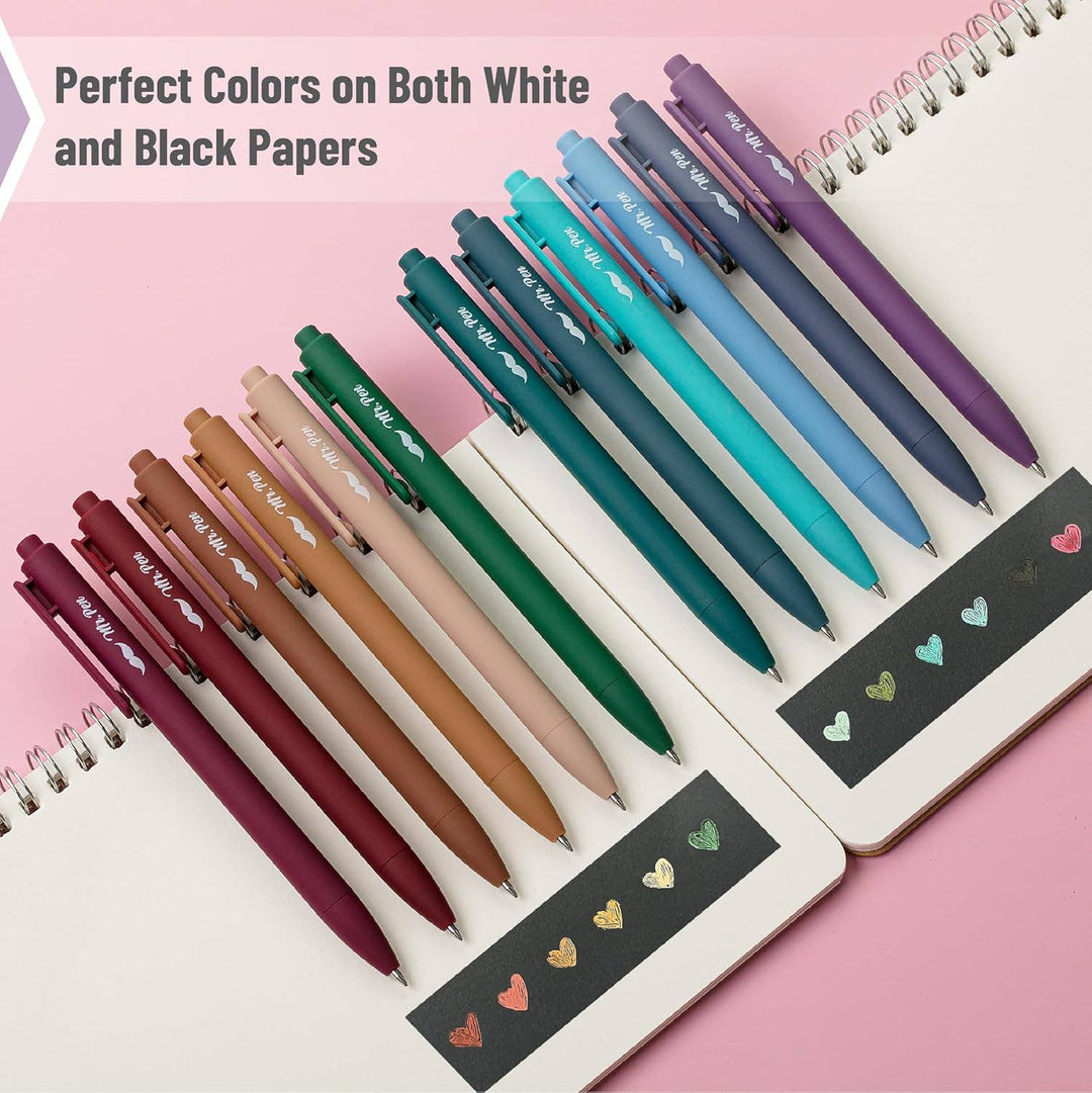 12 Pack Dark Vintage Retractable Gel Pens, 0.7mm Fine Tip - Premium  from Mr. Pen - Just $10.95! Shop now at Pat's Monograms