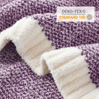 SS Heather Purple Soft Knitted Throw Blanket-Throw/Twin - Premium blankets from DreamValley - Just $42.95! Shop now at Pat's Monograms
