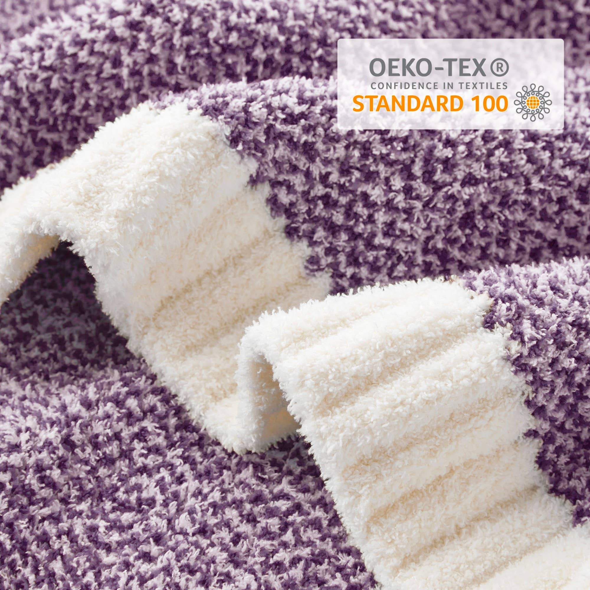 SS Heather Purple Soft Knitted Throw Blanket-Throw/Twin - Premium blankets from DreamValley - Just $42.95! Shop now at Pat's Monograms