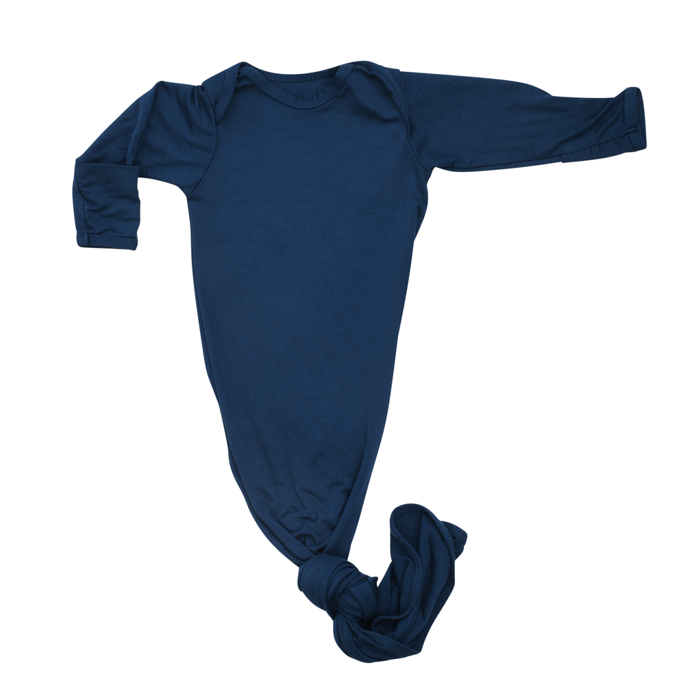 Navy Blue Knotted Gown - Premium  from Three Little Tots - Just $26.95! Shop now at Pat's Monograms