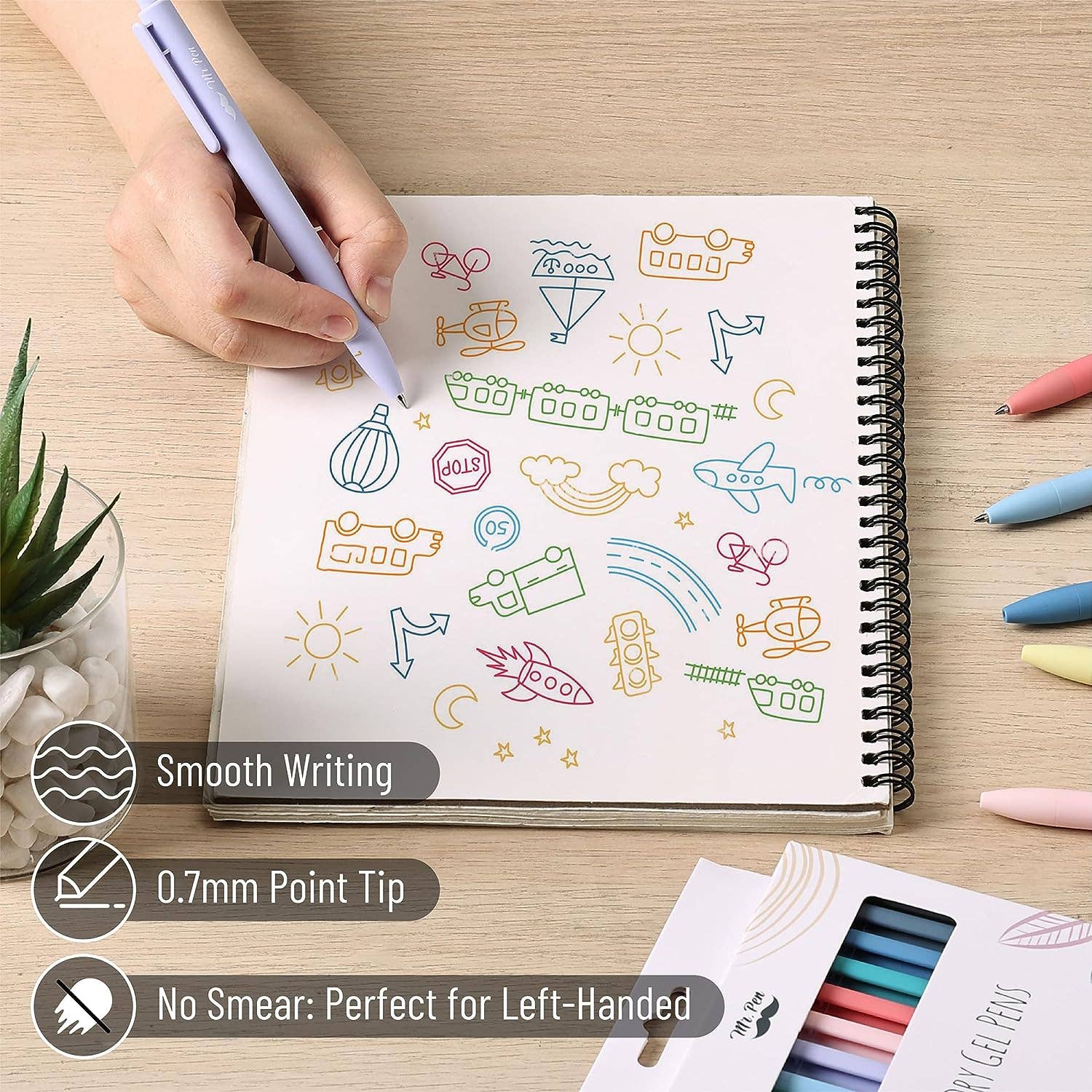 Mr. Pen 12-Pack Fast Dry Retractable Gel Pens - Premium Pens from Mr. Pen - Just $11.95! Shop now at Pat's Monograms