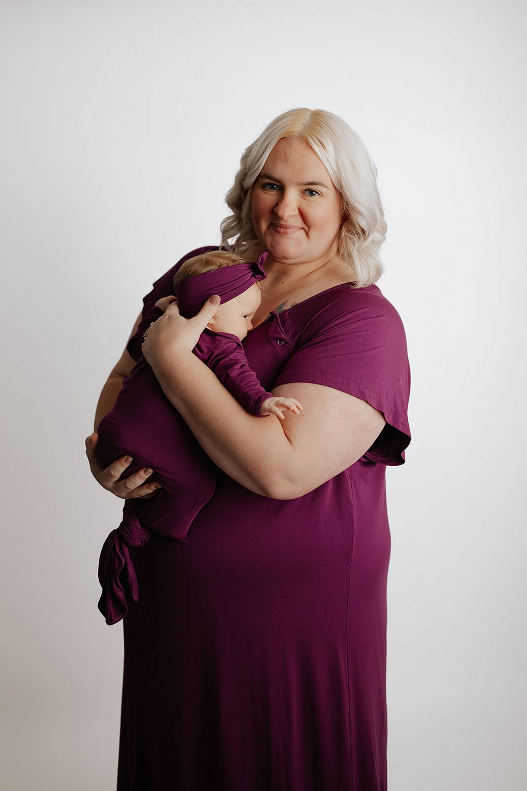 Plum Purple Maternity Labor and Delivery/ Nursing Gown - Premium nursing & Feeding from Three Little Tots - Just $36.95! Shop now at Pat's Monograms