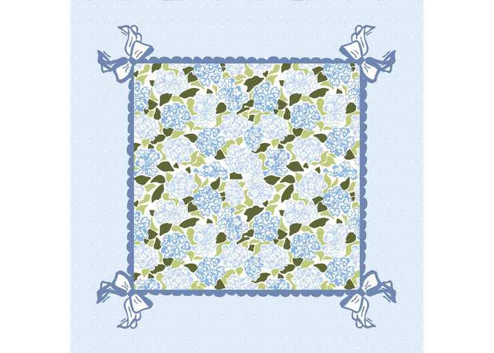 Hydrangea Mahjong Playing Mat - Premium mahjong from Miss Mahjong - Just $70! Shop now at Pat's Monograms