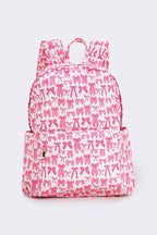 Bow Print Girls Canvas Backpack - Premium Backpack from sassy kids palace - Just $32! Shop now at Pat's Monograms