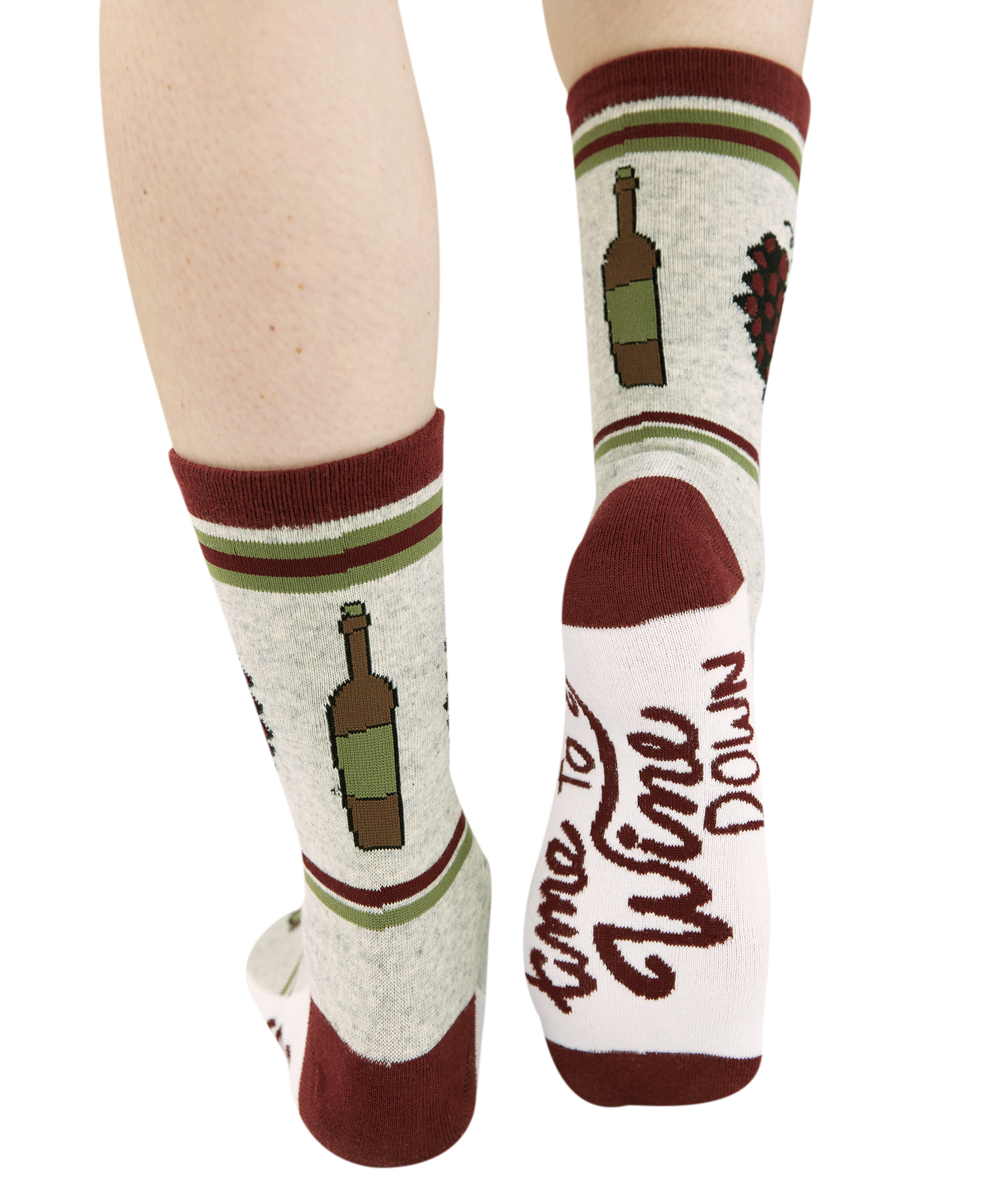 Wine Down Crew Sock One Size - Premium Socks from Lazy One - Just $9.95! Shop now at Pat's Monograms