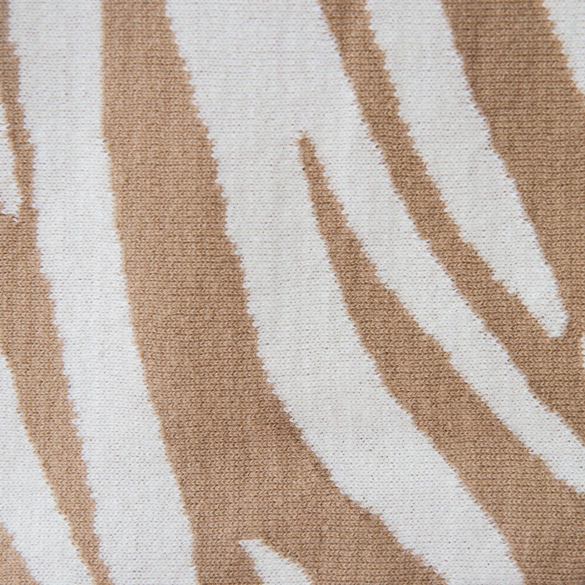 Rumi Zebra Cotton Knit Throw: Beige - Premium  from Tajik Home LLC - Just $35.95! Shop now at Pat's Monograms