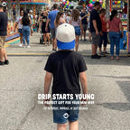 Kids Two Tone Vintage Cap - Royal Blue/Beige - Premium Trucker Cap from Funky Junque - Just $15.95! Shop now at Pat's Monograms