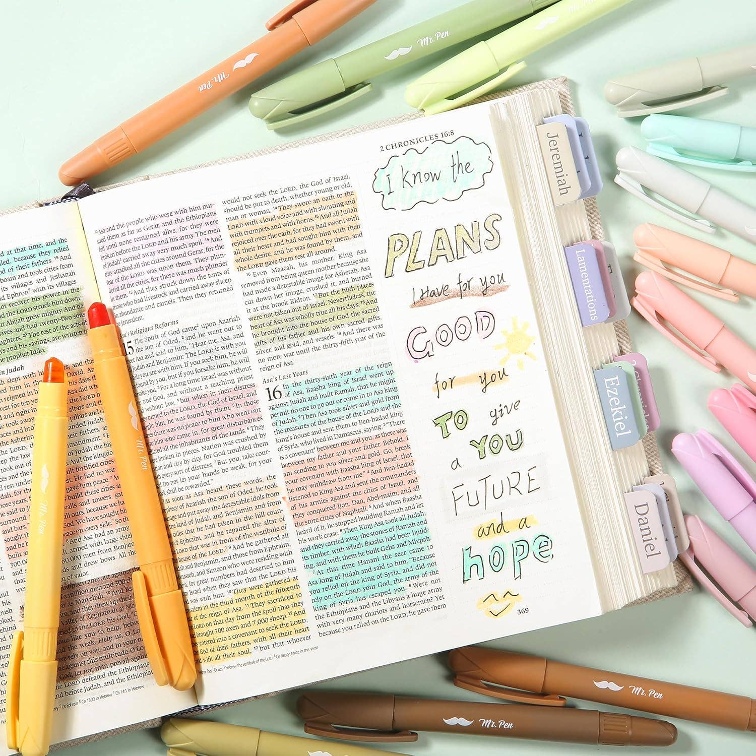 Gel Highlighters 16 Pack Vibrant Colors - Premium Pens from Mr. Pen - Just $9.95! Shop now at Pat's Monograms