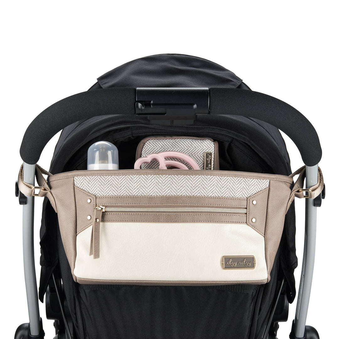 Vanilla Latte Travel Stroller Caddy - Premium Baby Accessories from Itzy Ritzy - Just $34.99! Shop now at Pat's Monograms