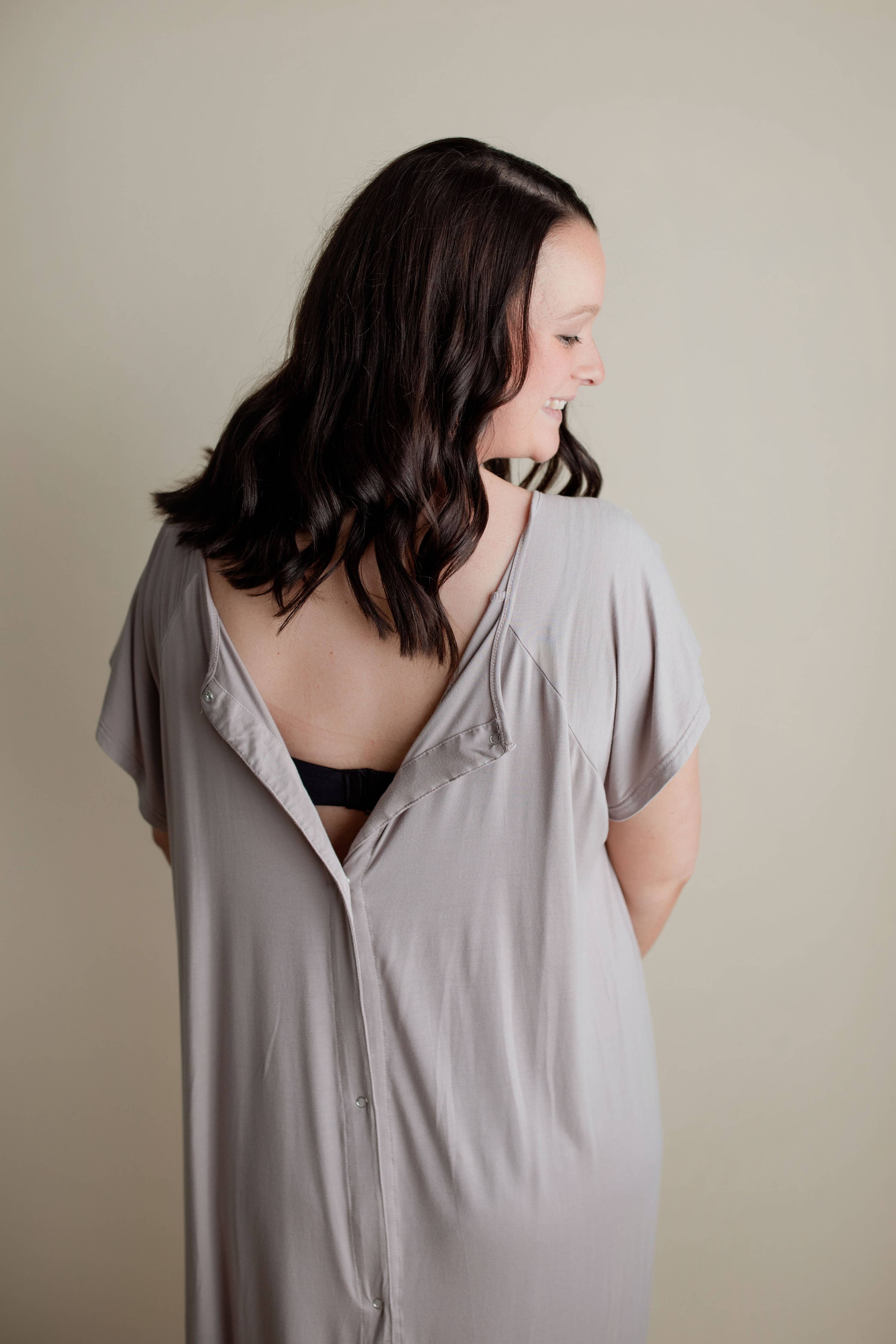 Harbor Mist Maternity Mommy Labor and Delivery/ Nursing Gown - Premium Maternity Clothing from Three Little Tots - Just $33! Shop now at Pat's Monograms