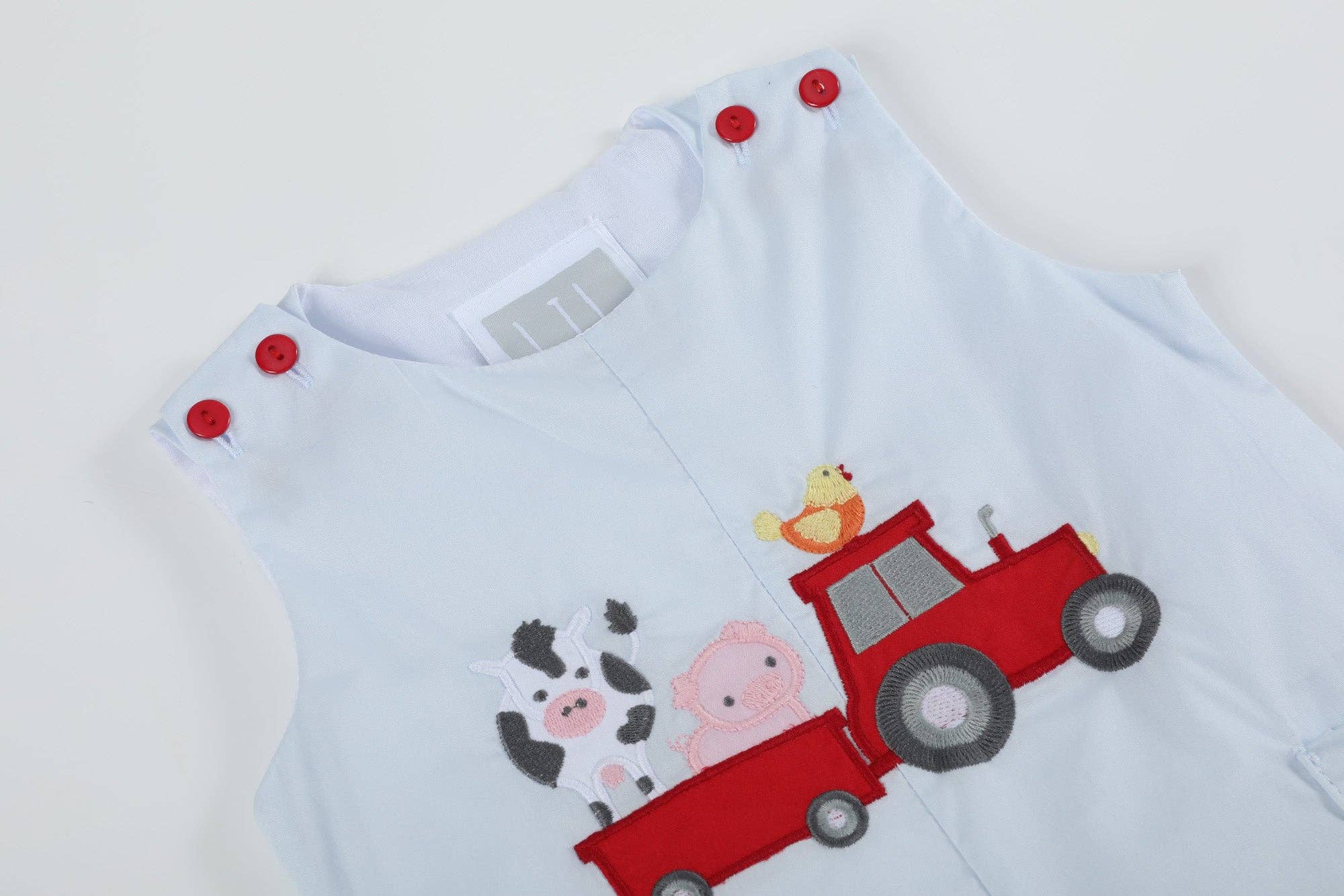 Light Blue Barnyard Pocket Shortalls - Premium Baby & Toddler Outfits from Lil Cactus - Just $35! Shop now at Pat's Monograms