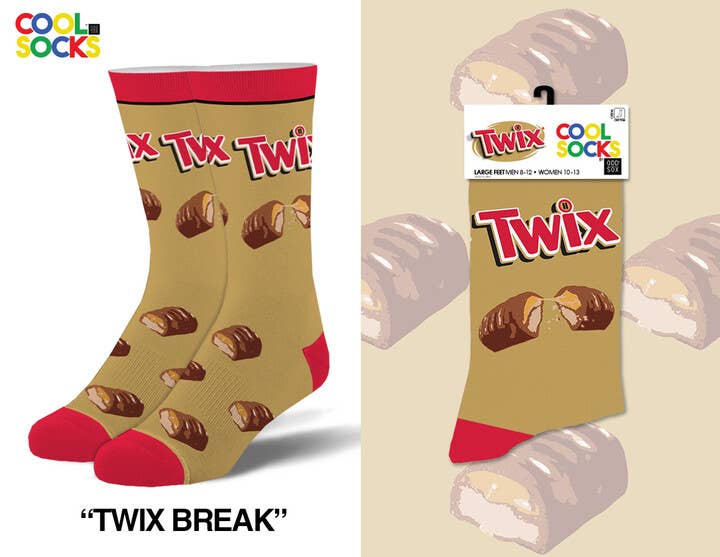 Twix Break - Mens Crew Socks - Premium socks from Cool Socks - Just $11.95! Shop now at Pat's Monograms