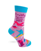 Namastay Right Here with My Dog Women's Crew Socks - Premium Socks from Fabdaz - Just $11.95! Shop now at Pat's Monograms
