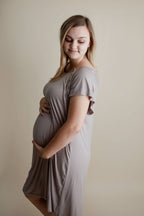 Harbor Mist Maternity Mommy Labor and Delivery/ Nursing Gown - Premium Maternity Clothing from Three Little Tots - Just $33! Shop now at Pat's Monograms