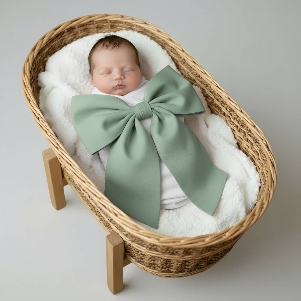 Newborn Swaddle Sash-Cotton Maternity Sash with Big Bowknot - Premium Baby Accessories from Morxy LLC - Just $24.95! Shop now at Pat's Monograms