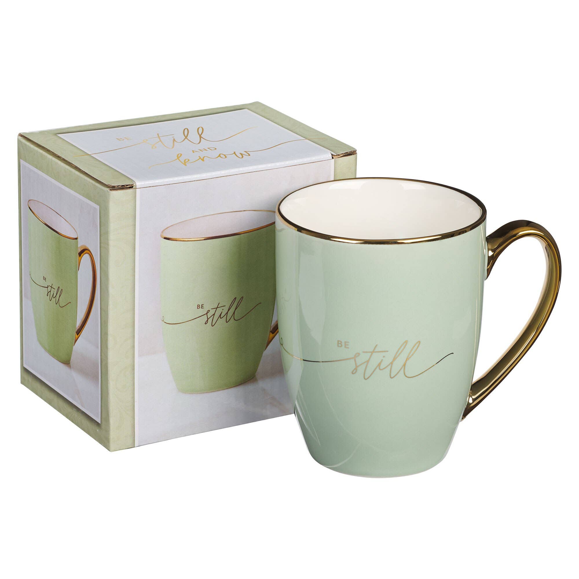 Mug Mint/Cream Be Still & Know - Premium Christian Gift Items from Christian Art Gifts - Just $10.95! Shop now at Pat's Monograms