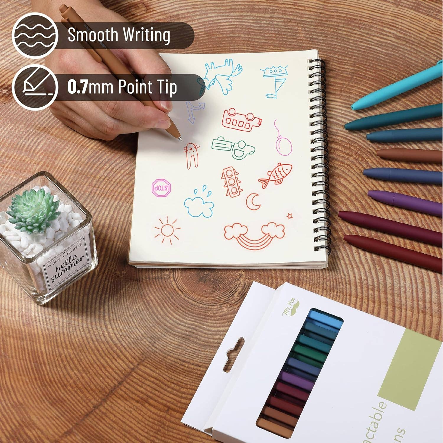 12 Pack Dark Vintage Retractable Gel Pens, 0.7mm Fine Tip - Premium  from Mr. Pen - Just $10.95! Shop now at Pat's Monograms