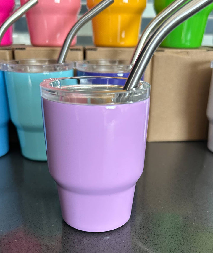 Tumbler Shot Glass with Metal Straw and Lid - Premium  from JILLIAN INK LLC - Just $8! Shop now at Pat's Monograms