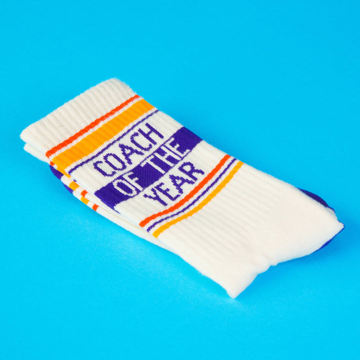 Coach Of The Year Gym Crew Socks - Premium Socks from Gumball Poodle - Just $12.95! Shop now at Pat's Monograms