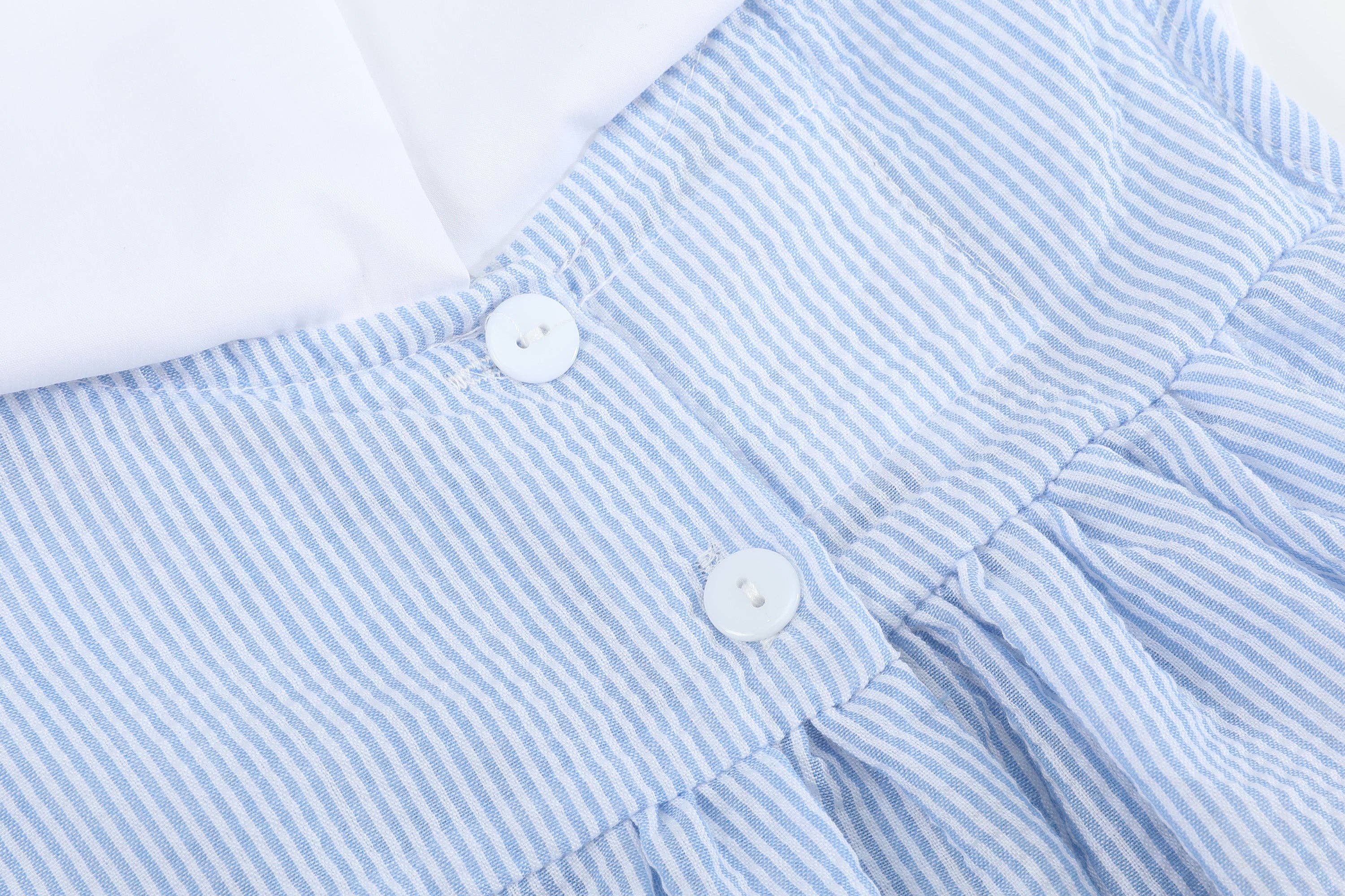 Blue Bunnies Seersucker Yoke Dress - Premium Baby & Toddler Dresses from Lil Cactus - Just $39.95! Shop now at Pat's Monograms
