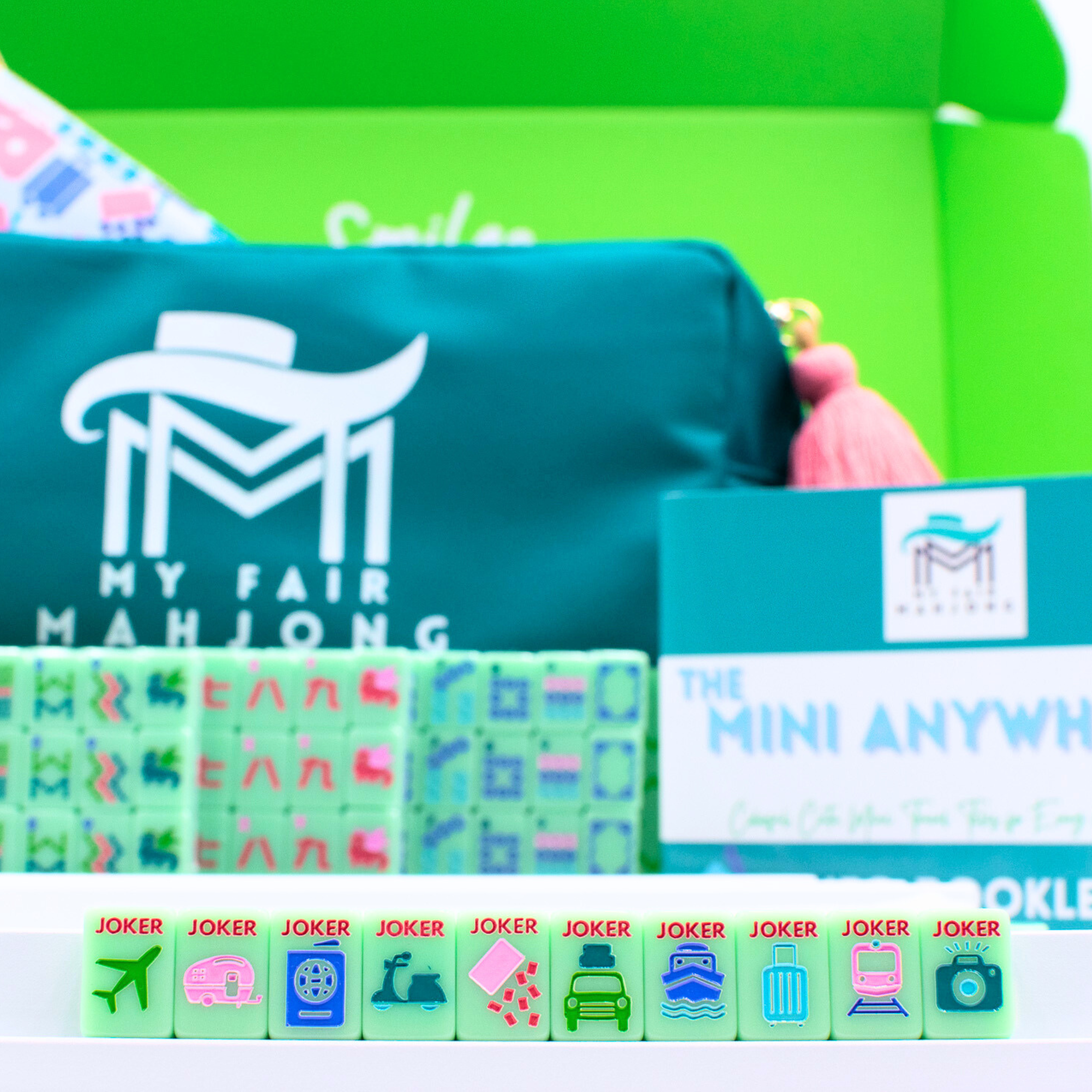 MINI TRAVEL MAHJONG  |  Mini Anywhere Series  |  Green - Premium Mahjong from My Fair Mahjong - Just $195.95! Shop now at Pat's Monograms