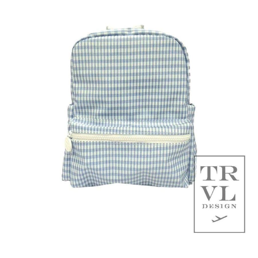 Mini Backer - Gingham Mist - Premium Backpack from TRVL Design - Just $47.95! Shop now at Pat's Monograms