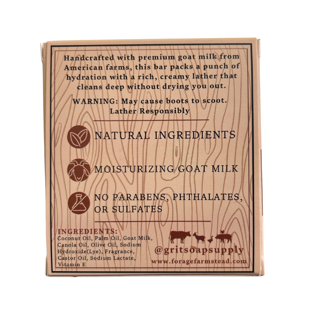 Cowhide & Bourbon Goat Milk Bar Soap - Premium Bath & Body from GRIT Soap Supply - Just $8.95! Shop now at Pat's Monograms