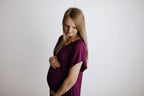 Plum Purple Maternity Labor and Delivery/ Nursing Gown - Premium nursing & Feeding from Three Little Tots - Just $36.95! Shop now at Pat's Monograms