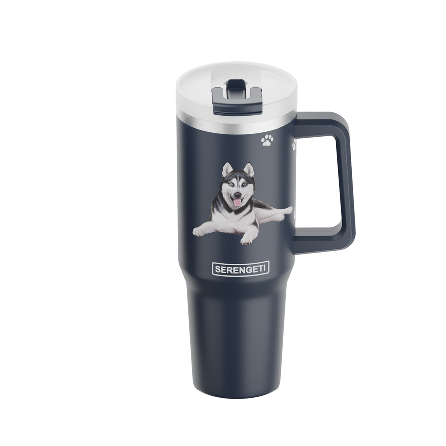 40oz Siberian Husky Tumbler - 3D Printed - Vacuum Insulated - Premium drinkware from E&S Pets - Just $34.95! Shop now at Pat's Monograms