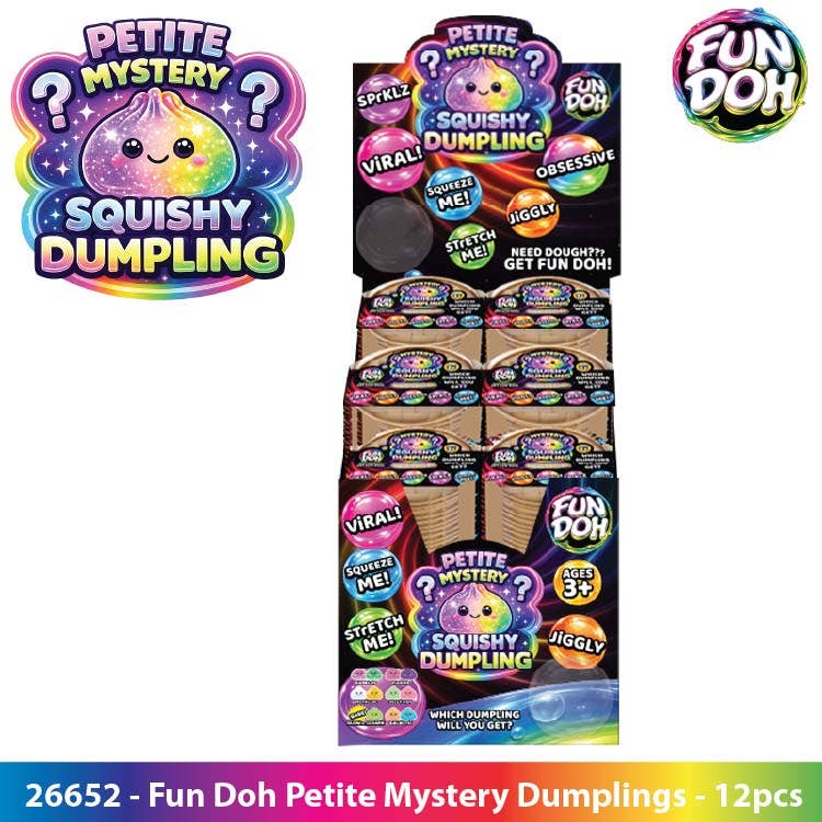 Fun Doh Squishy Mystery Mini Petite 2.5" Dumpling Toy - Premium novelty from Novelty Brands - Just $6.95! Shop now at Pat's Monograms