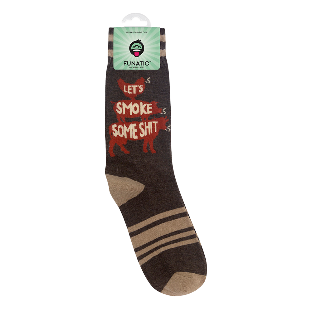 Let's Smoke Some Shit BBQ Socks - Premium Socks from Funatic - Just $12.95! Shop now at Pat's Monograms