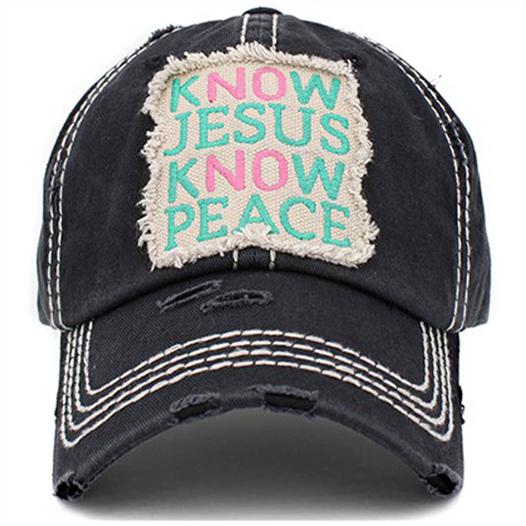 Know Jesus Know Peace Hat - Premium Hat from Your Fashion Wholesale - Just $19.95! Shop now at Pat's Monograms