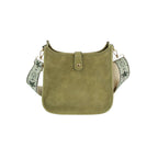 Casual leather crossbody bag with guitar strap - Premium handbag from Handbag Factory Corp - Just $56.87! Shop now at Pat's Monograms