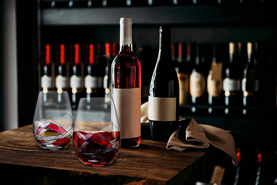 Stemless Wine Glasses Gift Set - Premium drinkware from Bezrat - Just $64.95! Shop now at Pat's Monograms