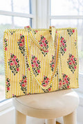 Wrenlee Yellow Floral Tote Bag - Premium Bags and Totes from Nash Grey - Just $38.95! Shop now at Pat's Monograms