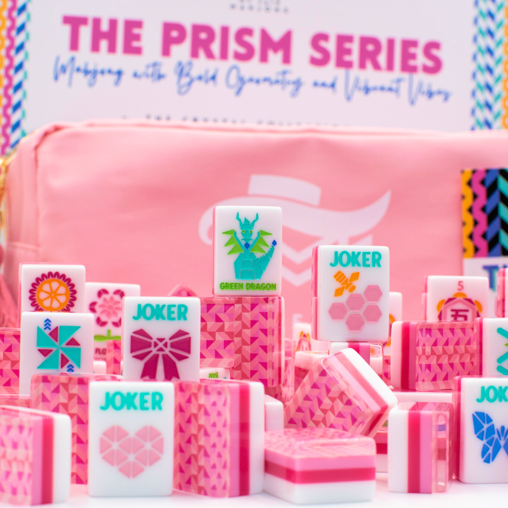 Crystal Prism Pink | Mahjong with Bold Angles and Vibrant Vibes - Premium Mahjong from My Fair Mahjong - Just $365! Shop now at Pat's Monograms