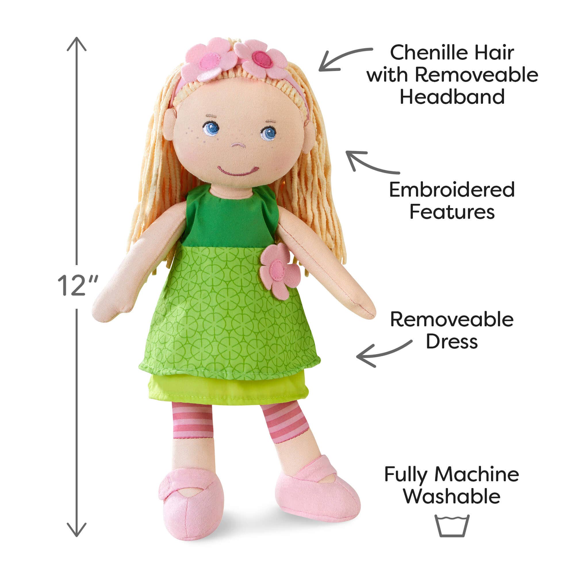 Mali 12" Soft Doll - Premium Plush Doll from HABA USA - Just $32.95! Shop now at Pat's Monograms