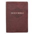 KJV Bible Super Giant Print Faux Leather, Chestnut Brown - Premium Bible from Christian Art Gifts - Just $49.99! Shop now at Pat's Monograms