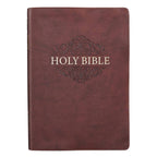 KJV Bible Super Giant Print Faux Leather, Chestnut Brown - Premium Bible from Christian Art Gifts - Just $49.99! Shop now at Pat's Monograms