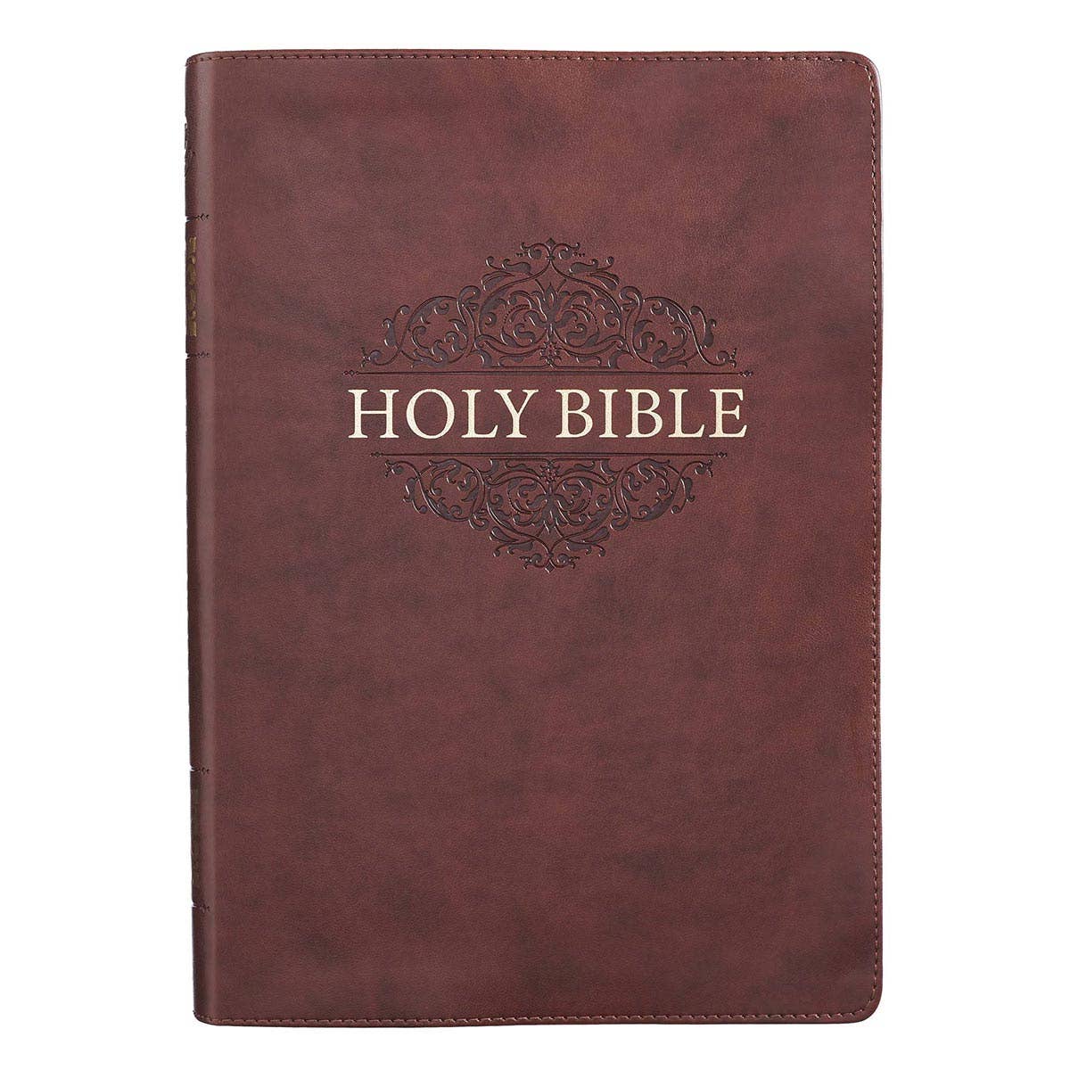 KJV Bible Super Giant Print Faux Leather, Chestnut Brown - Premium Bible from Christian Art Gifts - Just $49.99! Shop now at Pat's Monograms