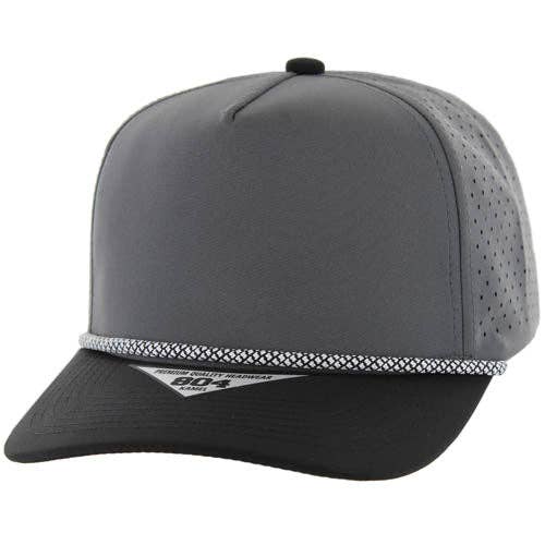 804 - 5 PANEL ROPE LASER CUT SNAPBACK BALL CAP - Premium baseball cap from Zion Brand - Just $12.95! Shop now at Pat's Monograms