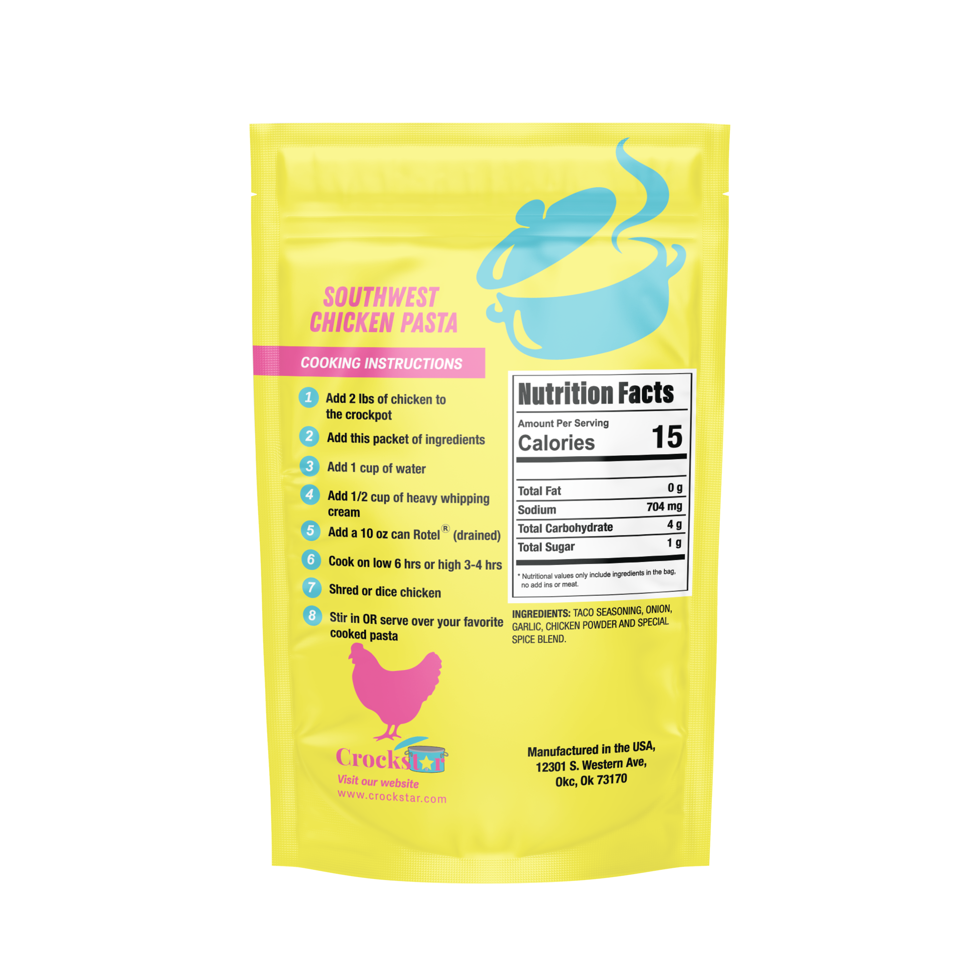 Southwest Chicken Pasta  - Premium Gourmet Foods from Crockstar Dinner Club - Just $9.95! Shop now at Pat's Monograms