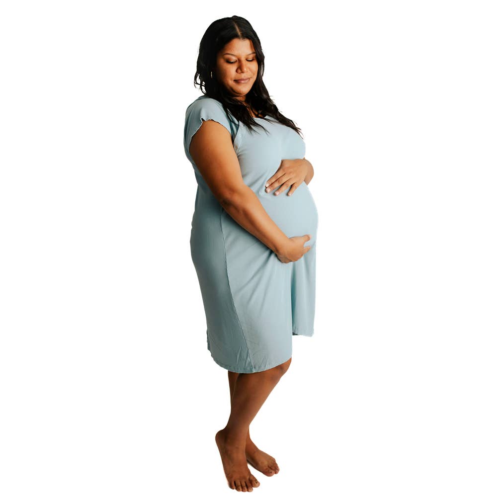 Blue Bird Maternity Mommy Labor and Delivery/ Nursing Gown - Premium Maternity Clothing from Three Little Tots - Just $36.95! Shop now at Pat's Monograms
