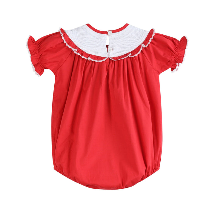 Red Santa Smocked Ruffle Romper - Premium Baby & Toddler Outfits from Lil Cactus - Just $37.95! Shop now at Pat's Monograms